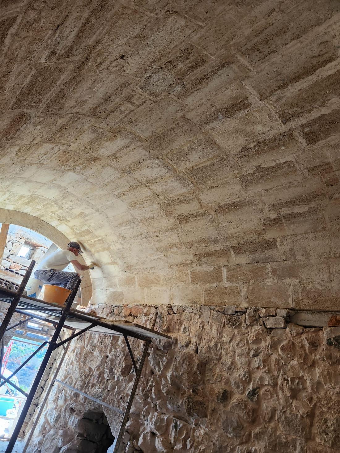 Volta a stella salentina in pietra leccese realizzata da Edil Gamma